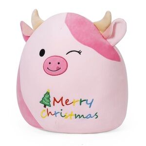 Pink Cow Plush Stuffed Animal Pillow. - SEALED